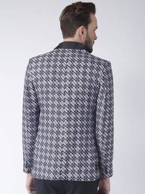 Multicolor Printed Polyester Stitched Men Blazers 5