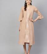 Brown ikat Mock Shrug Dress