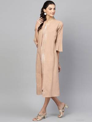 Brown ikat Mock Shrug Dress 2