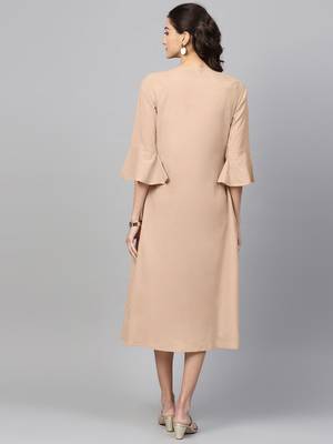 Brown ikat Mock Shrug Dress 3