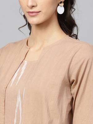 Brown ikat Mock Shrug Dress 5
