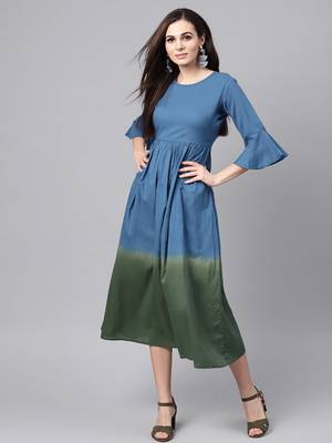 Blue & Green Ombre Maxi 1