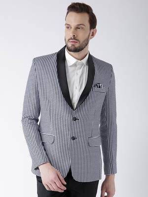 Multicolor Printed Polyester Stitched Men Blazers 1