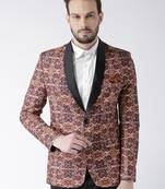 Multicolor Printed Polyester Stitched Men Blazers