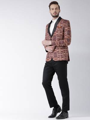 Multicolor Printed Polyester Stitched Men Blazers 2
