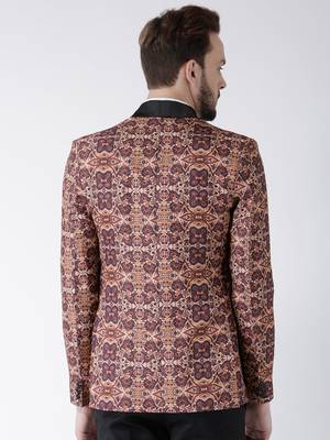 Multicolor Printed Polyester Stitched Men Blazers 5
