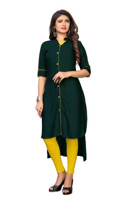  Green Color Reyon 14KG  Stitched Kurti 1