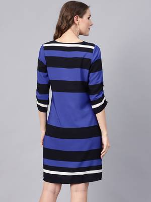 Blue Stripe Shift Dress 3
