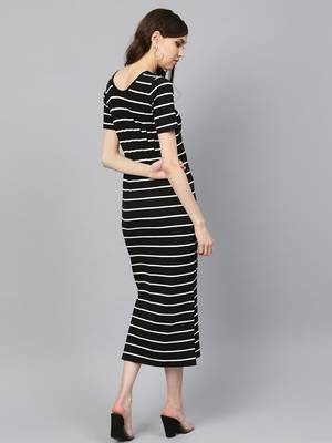 Black White Stripe Maxi 3