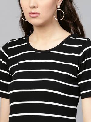 Black White Stripe Maxi 5
