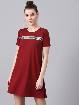 Maroon Tent Athleisure Dress 1