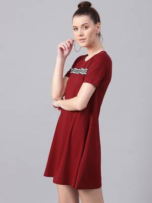 Maroon Tent Athleisure Dress 2