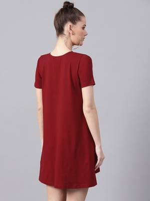Maroon Tent Athleisure Dress 3