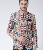 Multicolor Printed Polyester Stitched Men Blazers