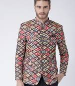 Multicolor Printed Polyester Stitched Men Blazers