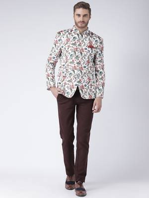 Multicolor Printed Polyester Stitched Men Blazers 2