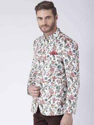 Multicolor Printed Polyester Stitched Men Blazers 3