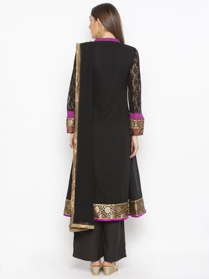 Purple Embroidered Georgette Salwar 3