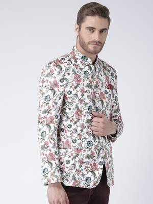 Multicolor Printed Polyester Stitched Men Blazers 4