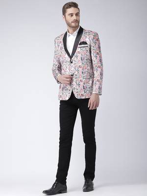 Multicolor Printed Polyester Stitched Men Blazers 2