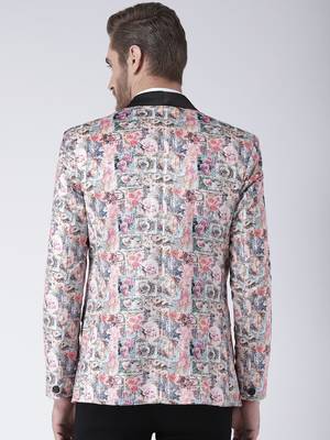 Multicolor Printed Polyester Stitched Men Blazers 5