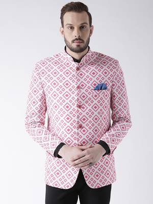 Multicolor Printed Polyester Stitched Men Blazers 1