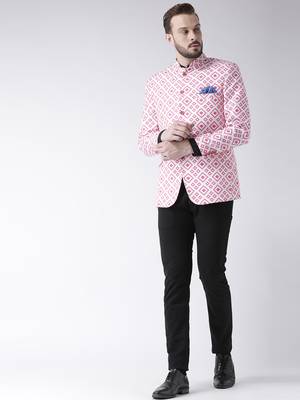 Multicolor Printed Polyester Stitched Men Blazers 2