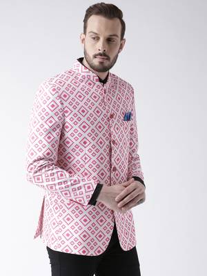 Multicolor Printed Polyester Stitched Men Blazers 3