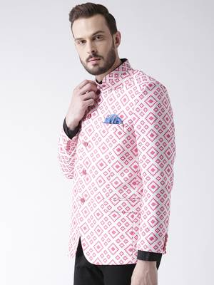 Multicolor Printed Polyester Stitched Men Blazers 4