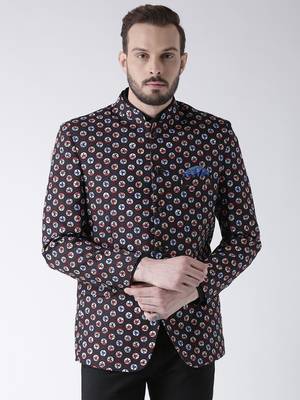 Multicolor Printed Polyester Stitched Men Blazers 1