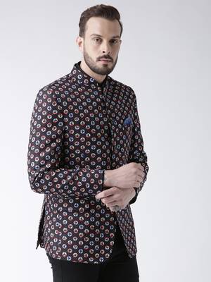 Multicolor Printed Polyester Stitched Men Blazers 4