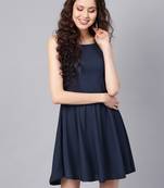 blue Strappy Short Dress