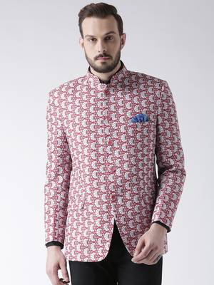Multicolor Printed Polyester Stitched Men Blazers 1