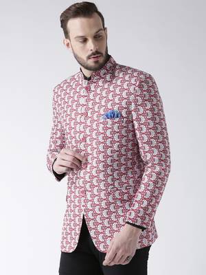 Multicolor Printed Polyester Stitched Men Blazers 3