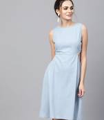 Blue Denim Side Cut Out Dress