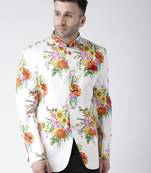 Multicolor Printed Viscose Stitched Men Blazers
