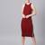 Maroon Box Back Bodycon Athleisure Dress