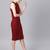 Maroon Box Back Bodycon Athleisure Dress