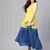 Yellow & blue Ombre Flared Maxi