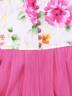 Blue printed polyester kids-frocks 3