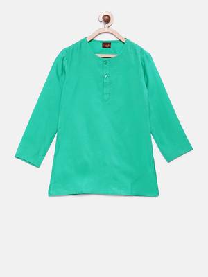 Blue woven brocade boys-kurta-pyjama 2
