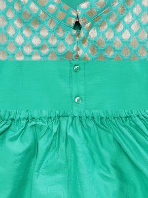 Blue woven brocade boys-kurta-pyjama 5