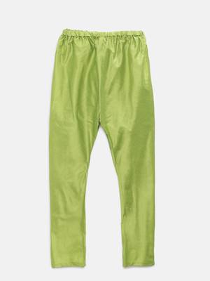Green woven brocade boys-kurta-pyjama 3
