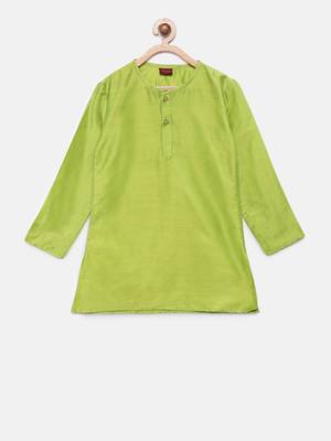 Green woven polyester boys-kurta-pyjama 2