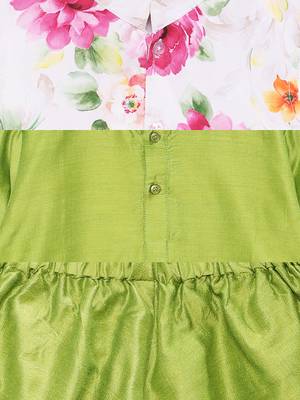 Green woven polyester boys-kurta-pyjama 5