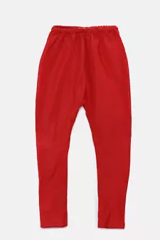 Red woven polyester boys-kurta-pyjama