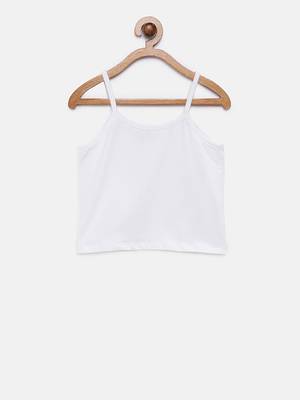 White woven chiffon kids-tops 3