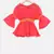 Pink woven georgette kids-tops