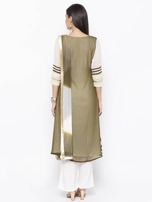 Green Embroidered Georgette Salwar 3