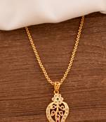 Mango pendant necklace MEDIUM length one gram gold